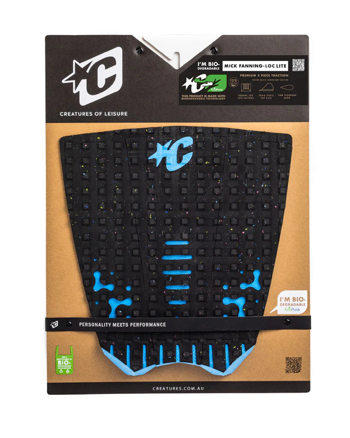 tapete de 3 piezas MICK FANNING SIGNATURE PAD - Cian carbón
