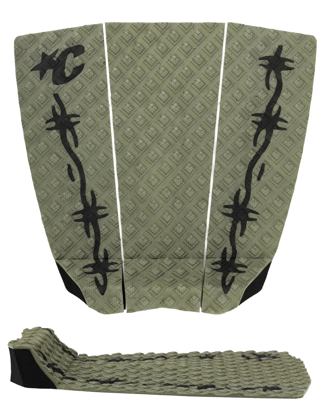 tapete de 3 piezas JACK FREESTONE SIGNATURE TRACTION | ART SERIES - Alambre de púas negro verde oscuro