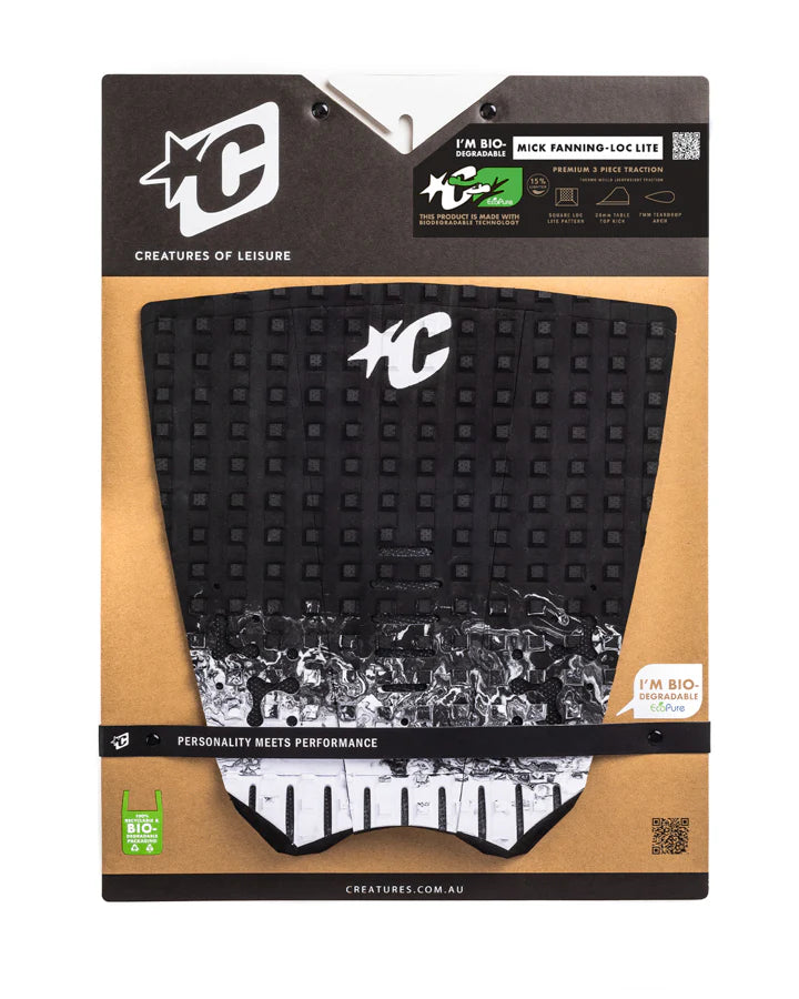 tapete de 3 piezas MICK FANNING SIGNATURE PAD - Desvanecimiento negro blanco