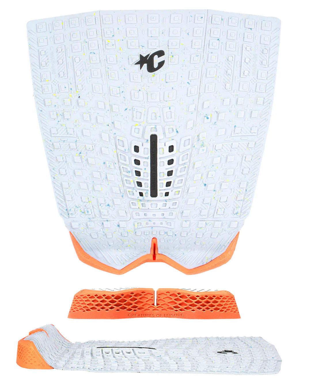 tapete de 3 piezas PROTO 1.4 PAD - ECO PLATINO MOTEADO ROJO FLUOR