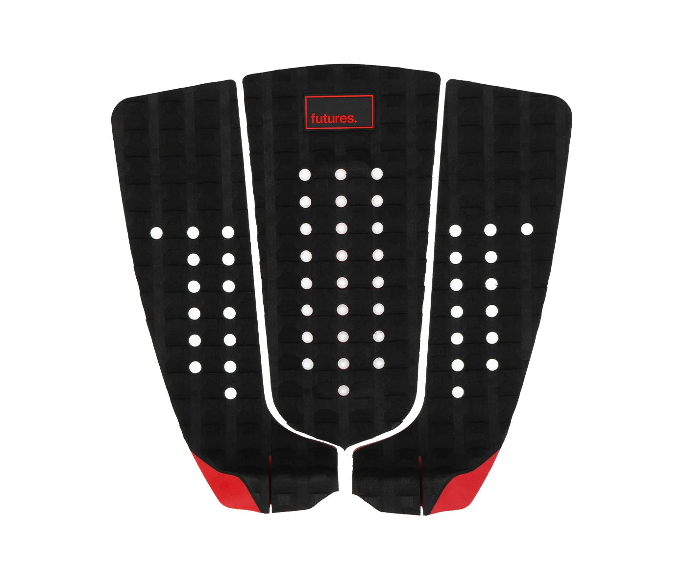 tapete de 3 piezas Jordy Signature Traction - negro/rojo