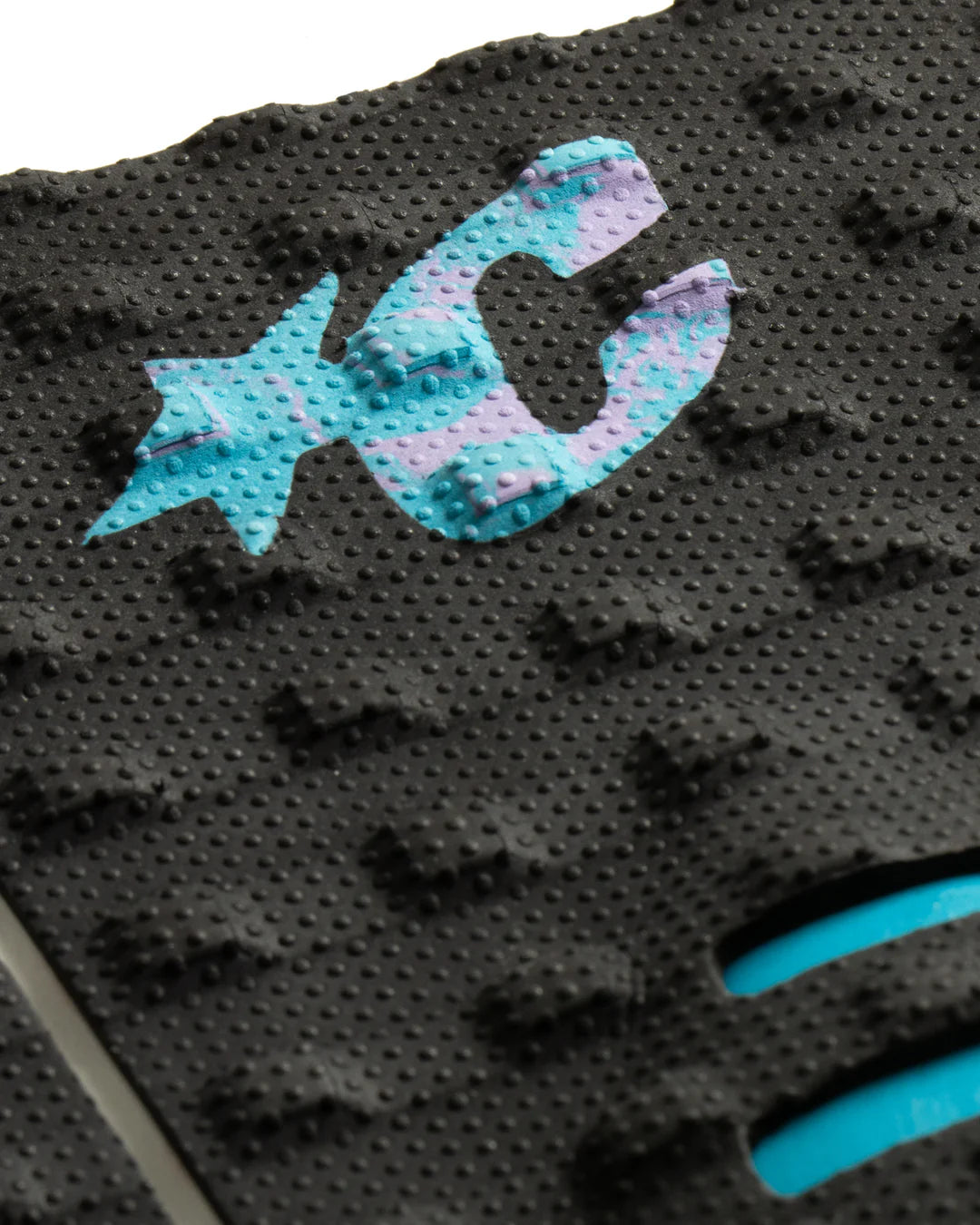tapete de 3 piezas MICK EUGENE FANNING SIGNATURE PAD | SMALL WAVE - Remolino de lavanda azul fluorescente negro