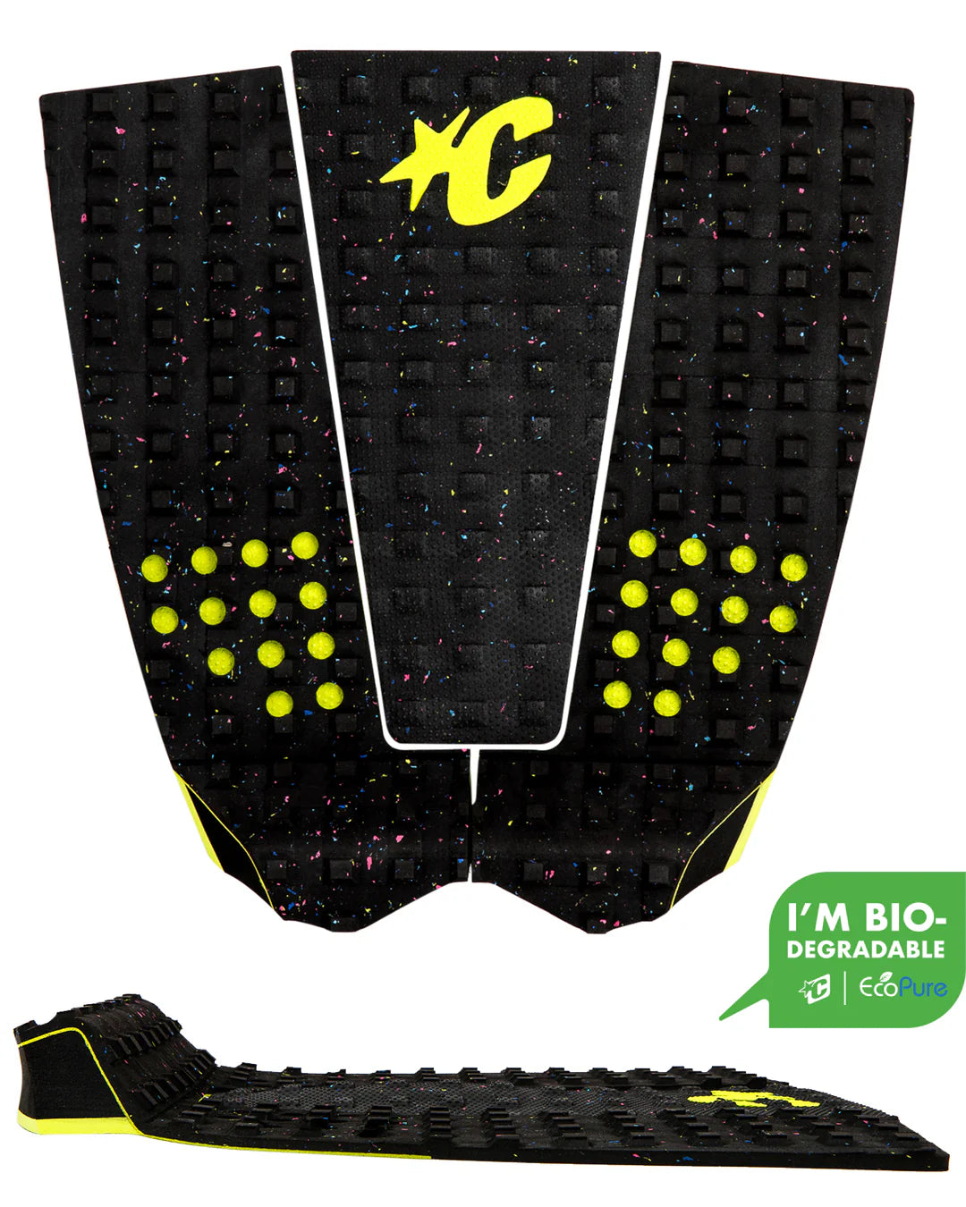 Tapete de 3 piezas Italo Ferreira Signature ECOPURE - Carbono Eco Lime