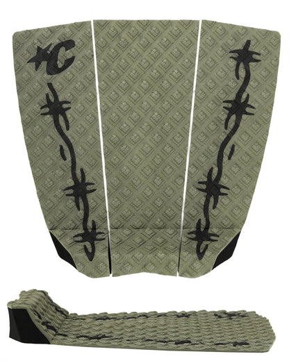 tapete de 3 piezas JACK FREESTONE SIGNATURE TRACTION | ART SERIES - Alambre de púas negro verde oscuro