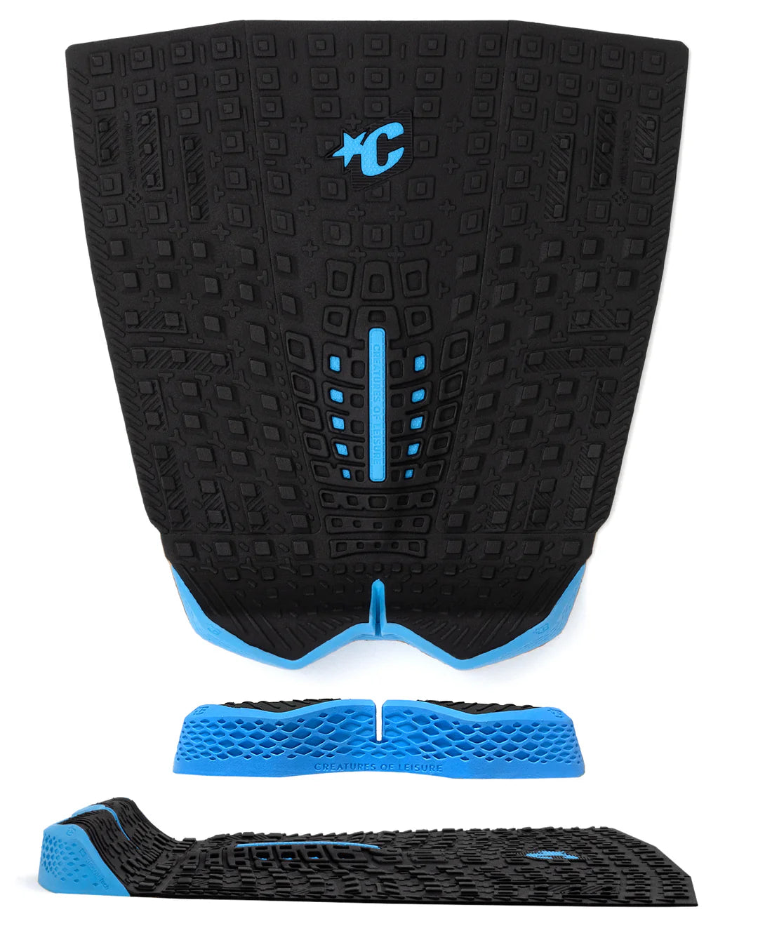tapete de 3 piezas PROTO 1.4 PAD - ECO NEGRO CIAN