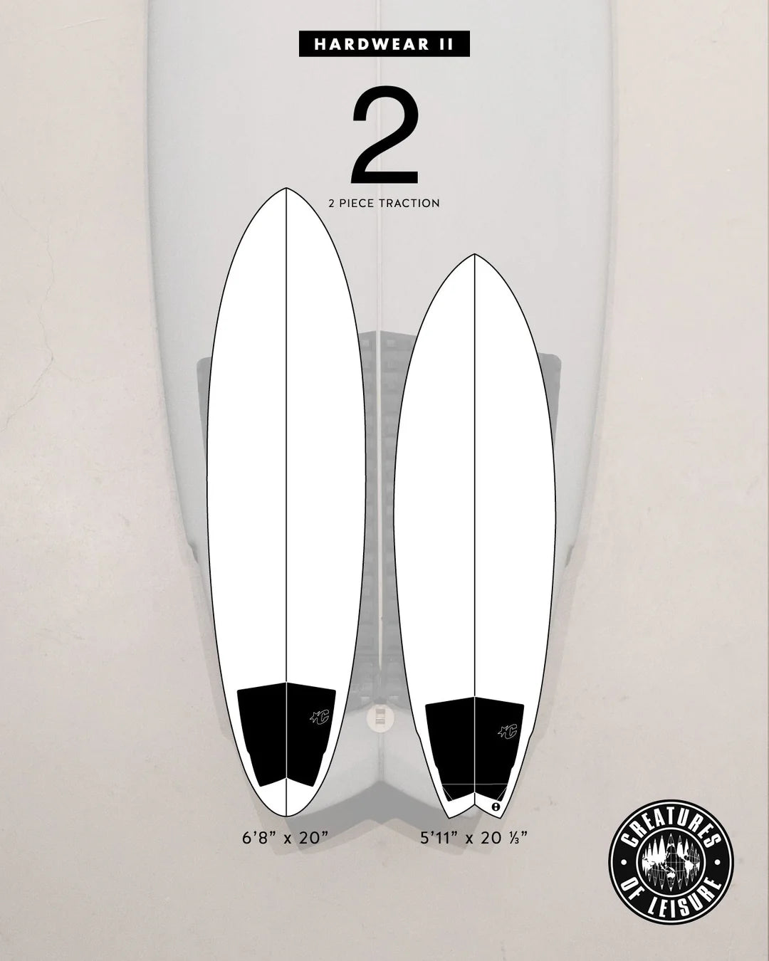 tapete de 2 piezas HARDWEAR II FLAT TRACTION PAD