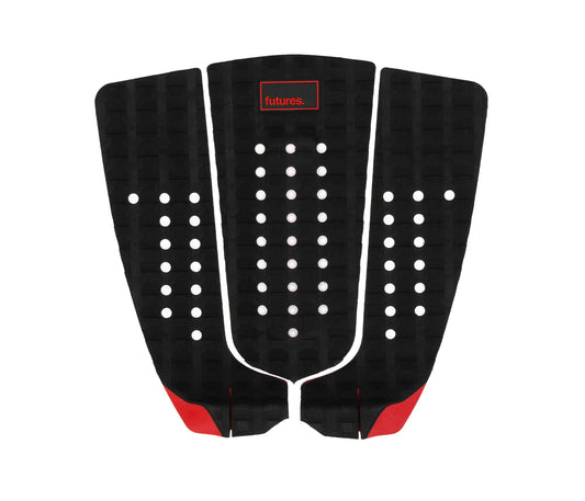 tapete de 3 piezas Jordy Signature Traction - negro/rojo