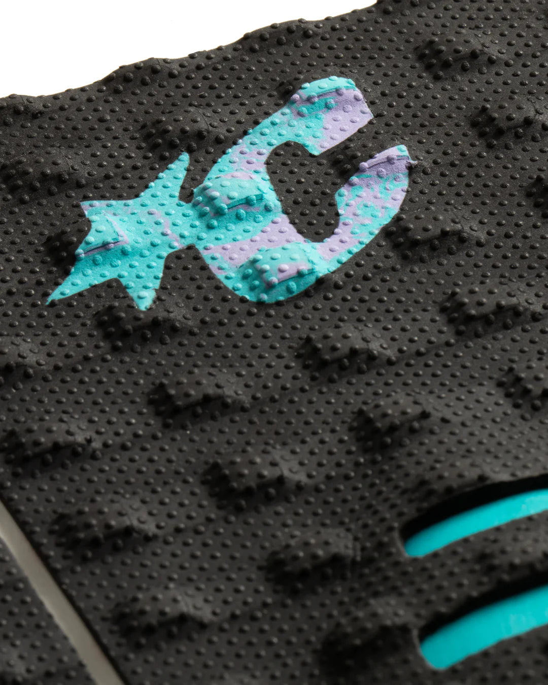 Tapete de 3 piezas GROM Mick Eugene Fanning Signature NEGRO FLUOR AZUL LAVANDA REMOLINO