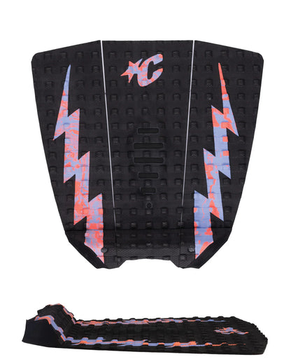 Tapete de 3 piezas GROM Mick Eugene Fanning Signature NEBULIDAD PÚRPURA REMOLINOS